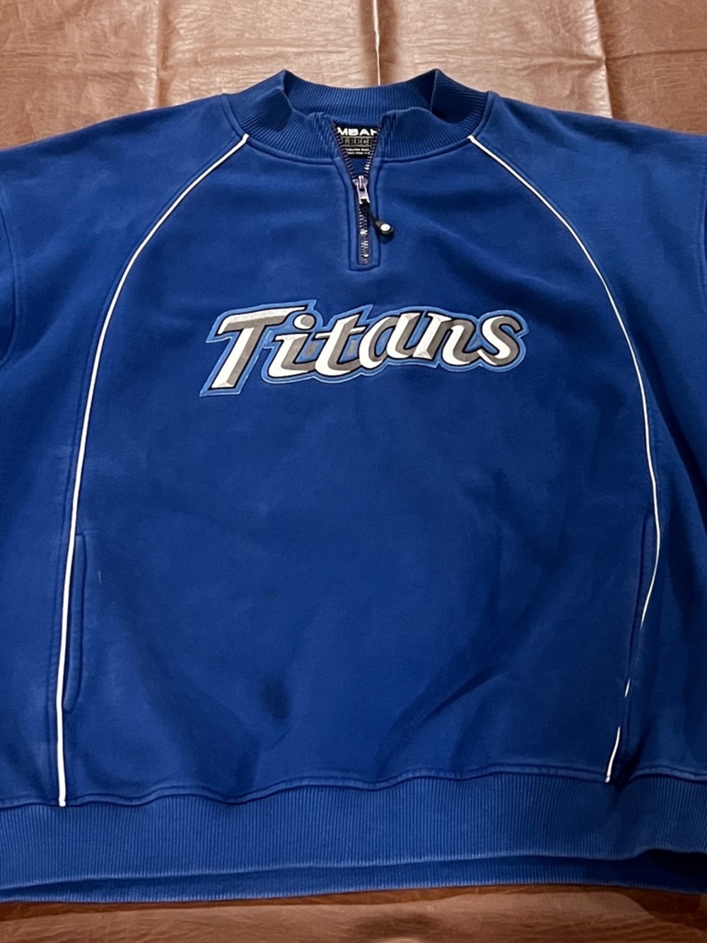 Boombah Tennessee Titans Heavyweight 1/4 Zip Pullover Sweater - Size 3XL